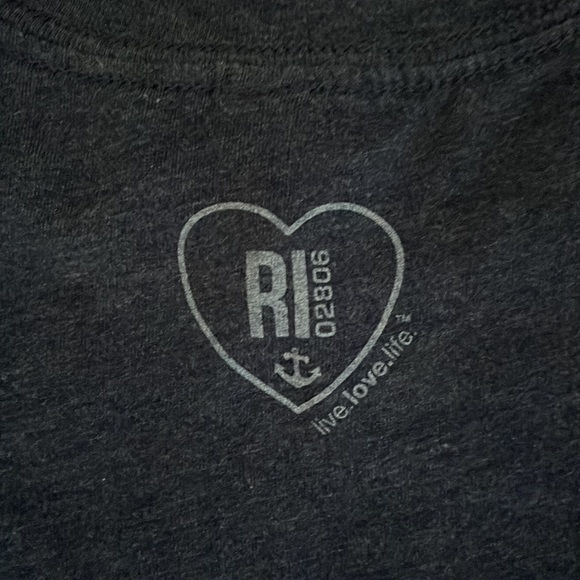 Rhode Island ❤️/ Map T-Shirt, Women’s Size Small, Navy Blue - Picture 2 of 6